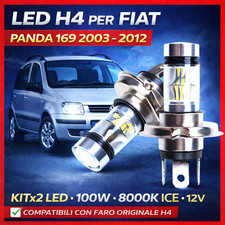 COPPIA LAMPADINE H4 LED 100W