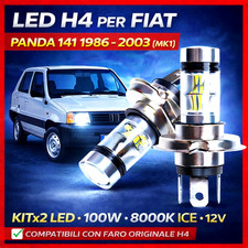 COPPIA LAMPADINE H4 LED 100W