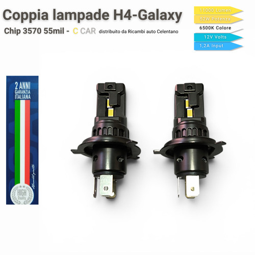 Coppia lampade led galaxy - lampade, h4